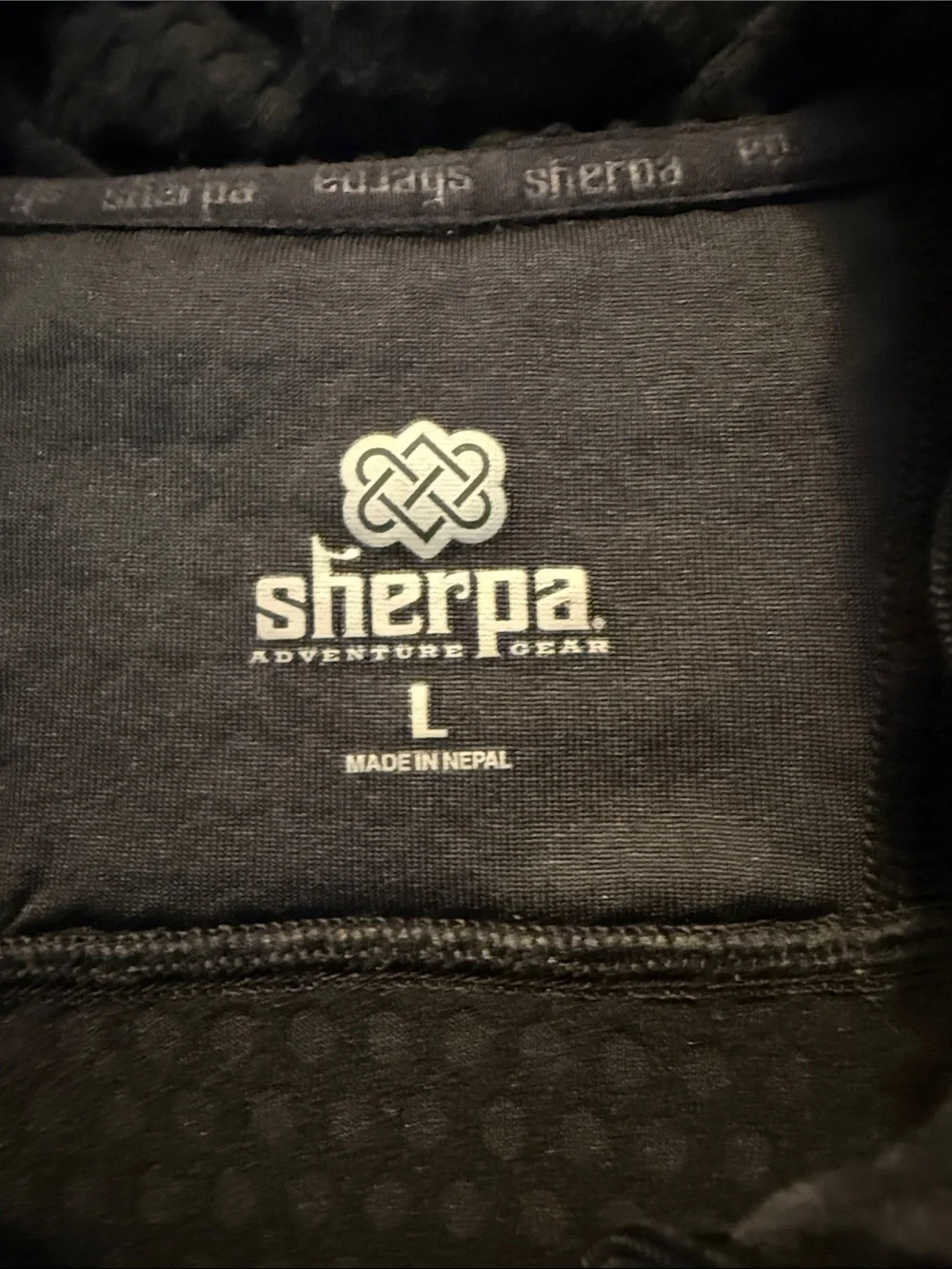Sherpa Adventure Gear Tharkey zip up  pullover fleece black size large